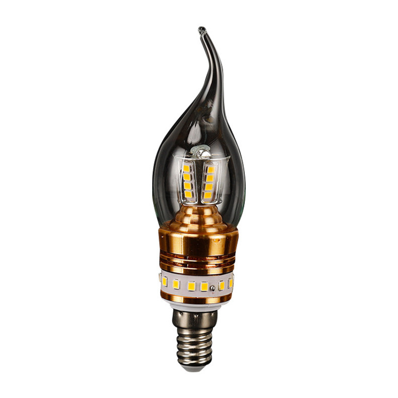 High lumen small screw Retro filament LED light bulbs Dimmable E14 B15d 5w battery operated led light candle bulb