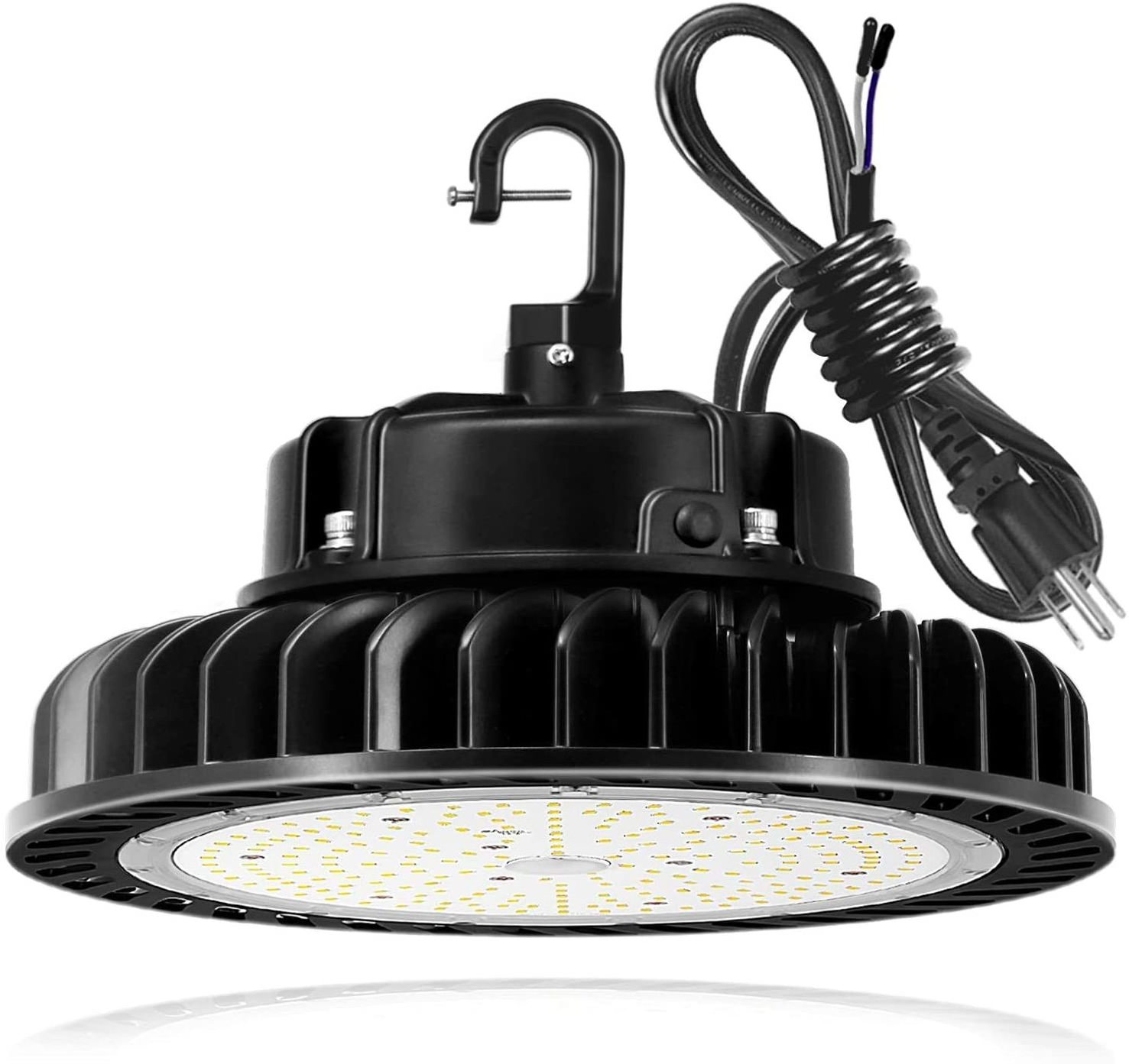 Modern Industrial UFO 150W 1-10V dimmable 5000K 21000lm led ceiling lamp 5 'cable with American plug] hot selling pendant lamp