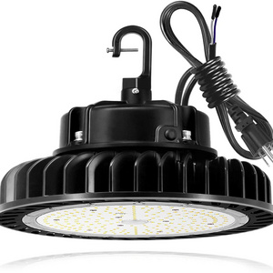 Modern Industrial UFO 150W 1-10V dimmable 5000K 21000lm led ceiling lamp 5 'cable with American plug] hot selling pendant lamp