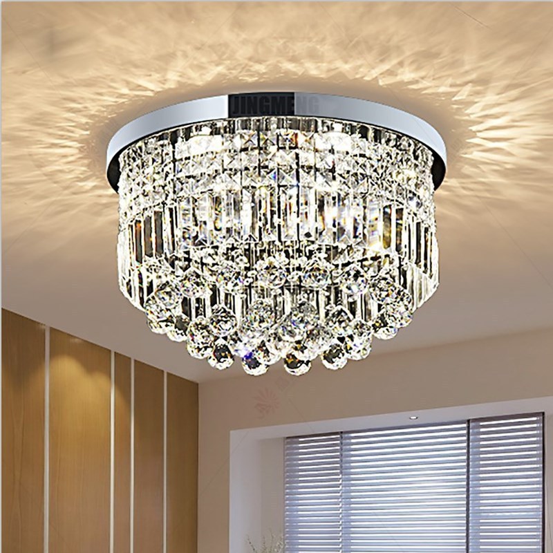 New Design Modern Crystal Raindrop Pendant Lighting Recessed LED Light Hallway Bedroom Living Room LED Crystal Ceiling Light