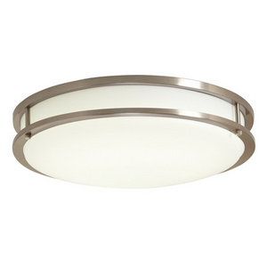 13" LED 3000K/4000K/5000K Three changeable kelvin flush mount plastic shade and brushed nickel ceiling lights