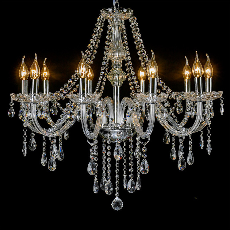 Indoor Luxury Decoration Large Crystal Chandelier Pendant Lights For Wedding Hall Hotel House