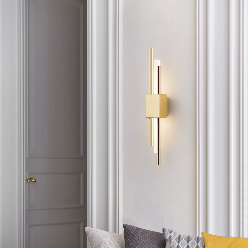 Modern Retro Bedside Chandelier Wall Lamp LED Light Gold Color with PMMA Bracket Light for Aisle Indoor China Wall Sconce