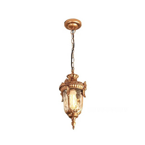 European style retro outdoor hanging chandelier suitable for outdoor villas, porch, balcony, terrace, door pillar ceiling light