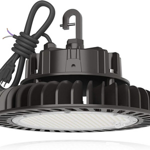 200W UFO LED Overhead Light Fixture 28000lm 1-10V Dimmable 5000K 5' Cable with US Plug [400W/750W MH/HPS Equivalent] 100-277V