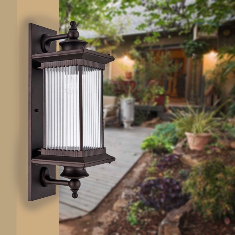 Outdoor garden wall lamp e27 5w 10w 20 led led boundary solar wall light sensor wall clock 12v outdoor gas light with panel