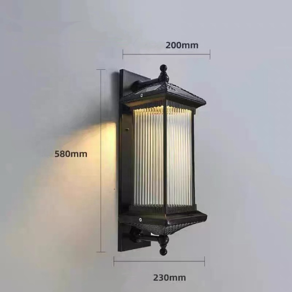 Outdoor garden wall lamp e27 5w 10w 20 led led boundary solar wall light sensor wall clock 12v outdoor gas light with panel