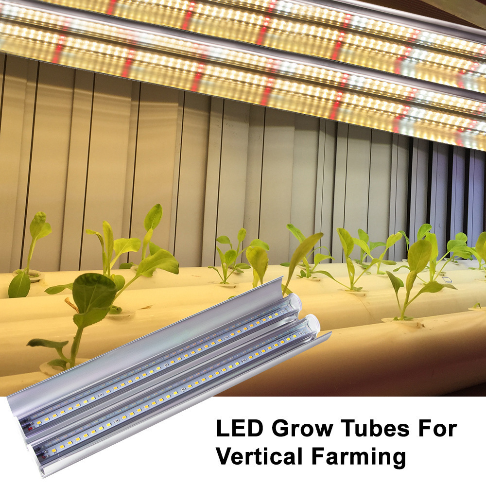 T8 LED Grow Light 4FT, 18W Output Plant Grow Light Strip, Full Spectrum Sunlight Replacement with Reflectors for Indoor Plant