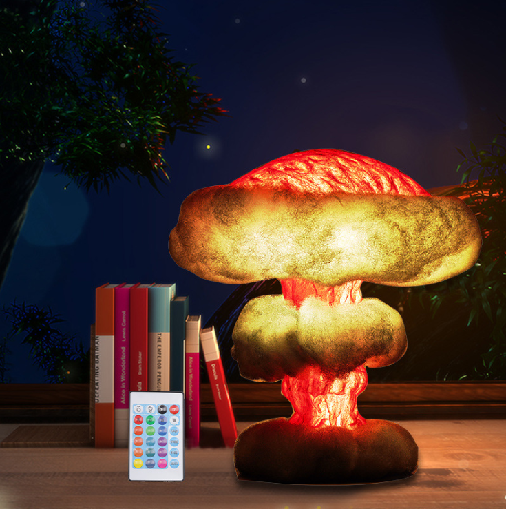 Mushroom cloud nuclear explosion lamp decoration creative effect model glowing night explosion decoration table lights