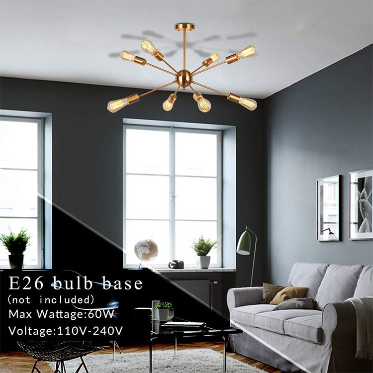 12 lights black metal indoor lighting decorative pendant lamps lighting dining room living room modern chandeliers