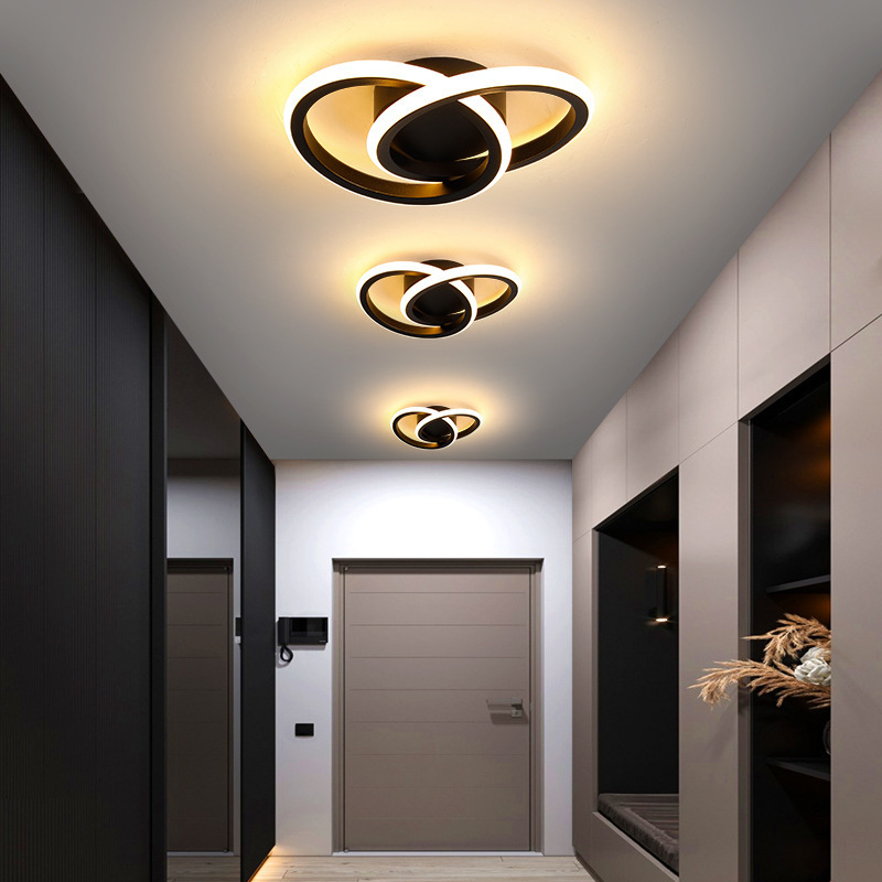 Bedroom Living Room 110-220V LED Ceiling Lamp for Corridor Balcony Black white 20W 22W 32W 36W Indoor Ceiling Lights