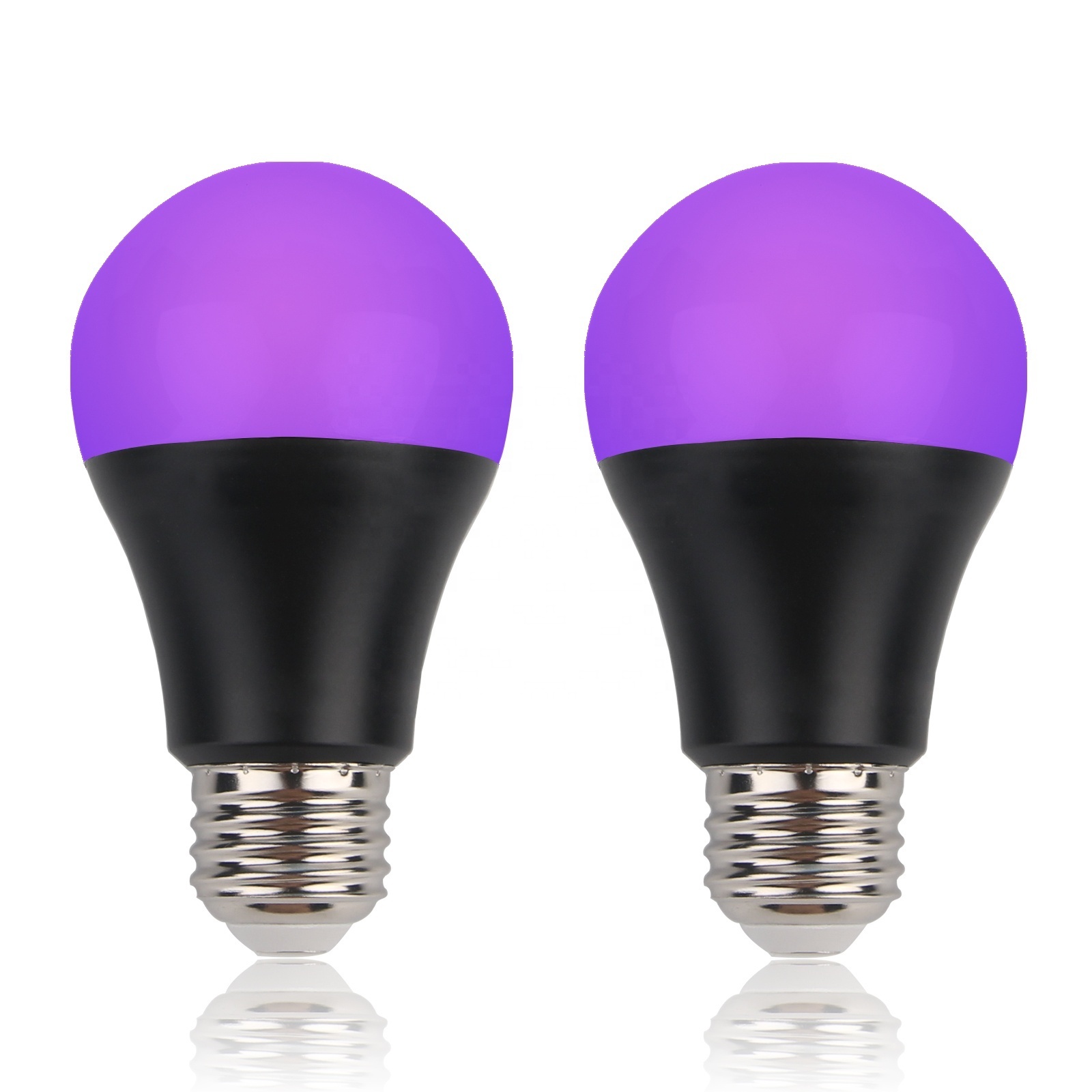 A19 E26 uv black light bulb UVA level 385-400nm glow in the dark for body paint club party