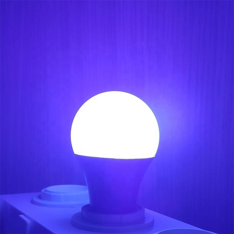 A60 8W E27 220V UV black light bulb supplier for party posters