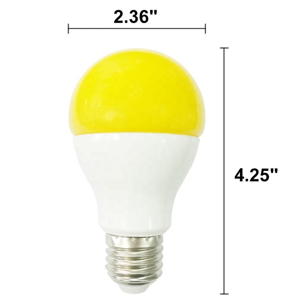 a60 9w E26 yellow anti mosquito repellent led bulb lighting for garden house