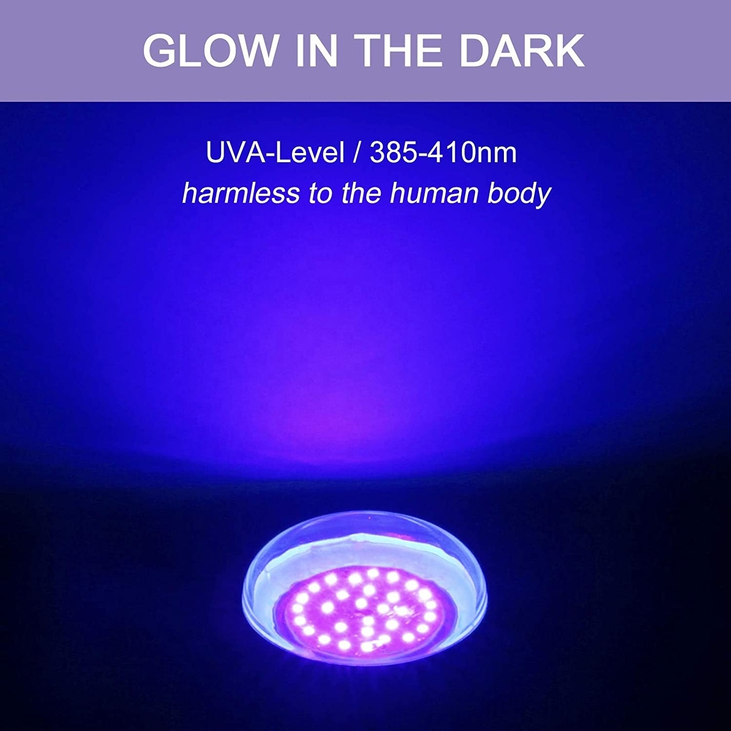 BR30 15W E26 black housing UV ultraviolet led black light bulb for halloween glow party decor