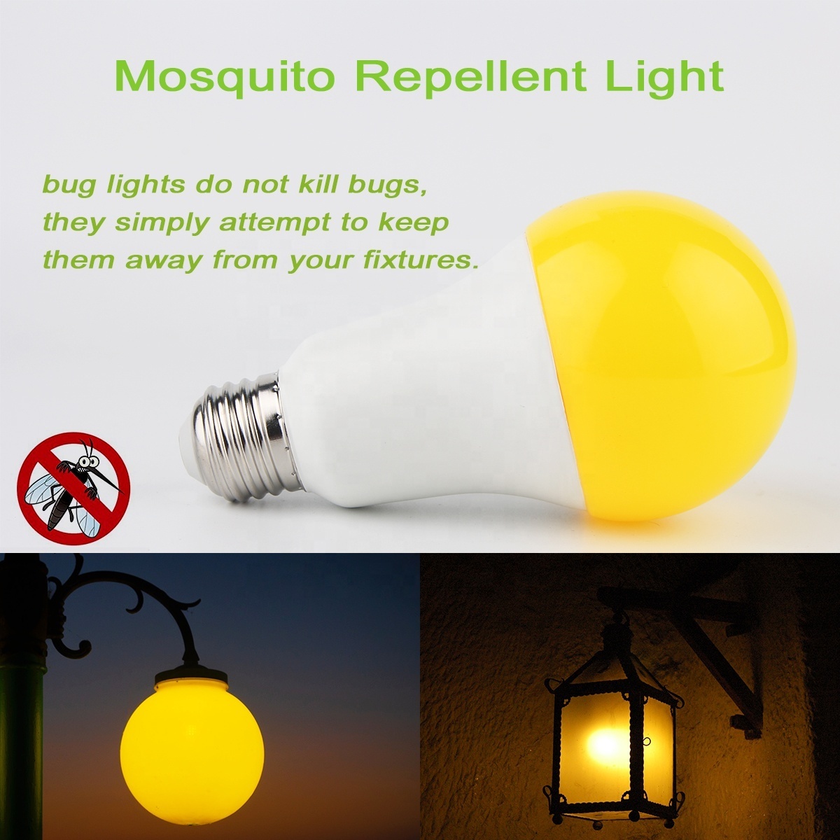 15W anti mosquito bulb light led  mosquito repelling yellow bulb