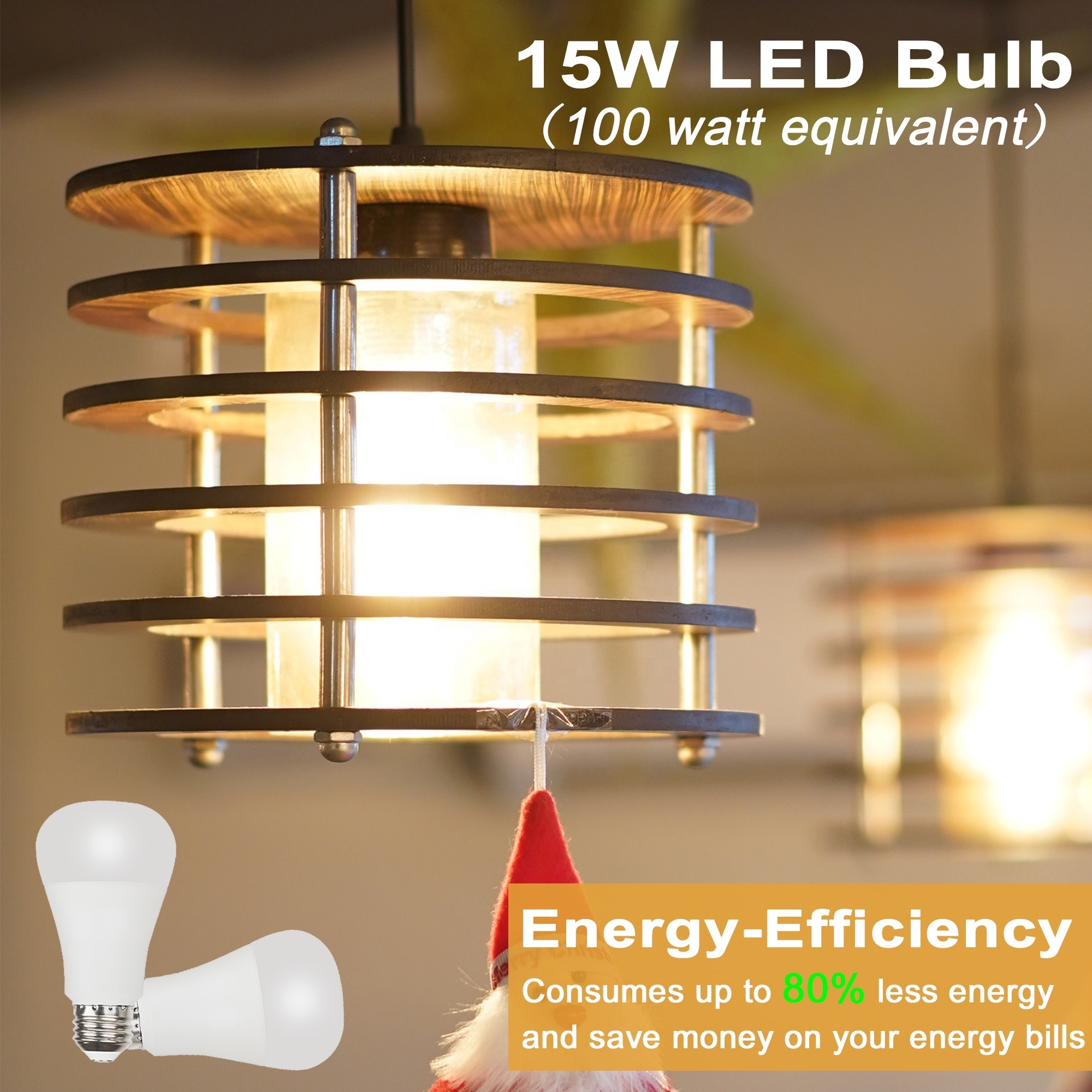 A19 15W standard e26 LED bulbs1600LM bright light bulb indoor home stairs bedroom corridor lighting