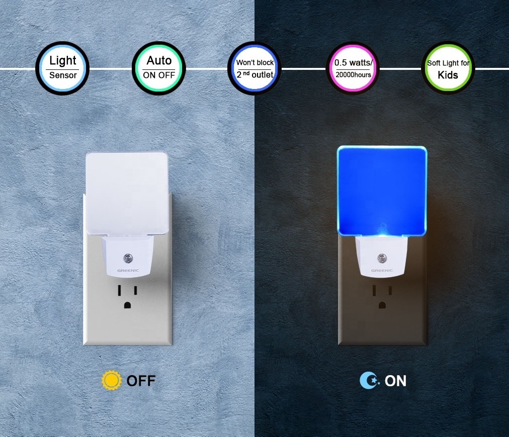 Modern automatic sensor led plug-in led small night light