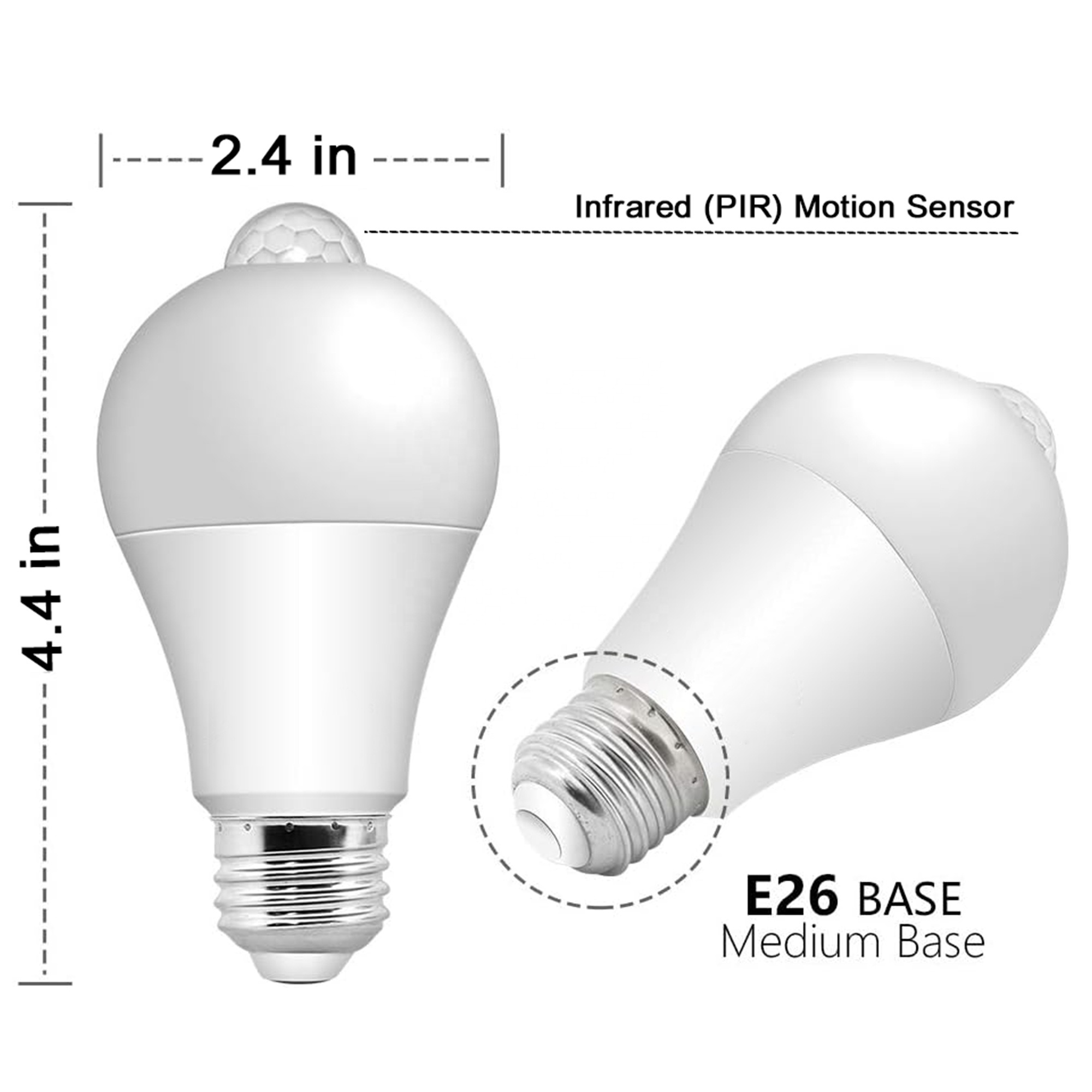 super bright pir motion human movement sensor light led bulbs b22 e26 e27