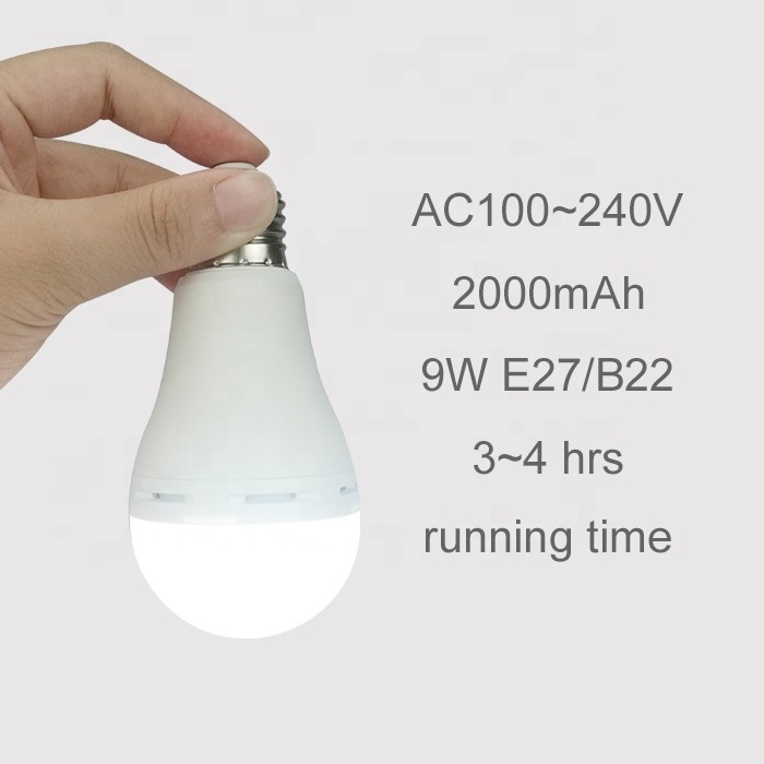 9W rechargeable bulb emergency led light