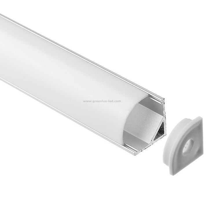 1616   corner aluminum led profile channels extrusion with square cover