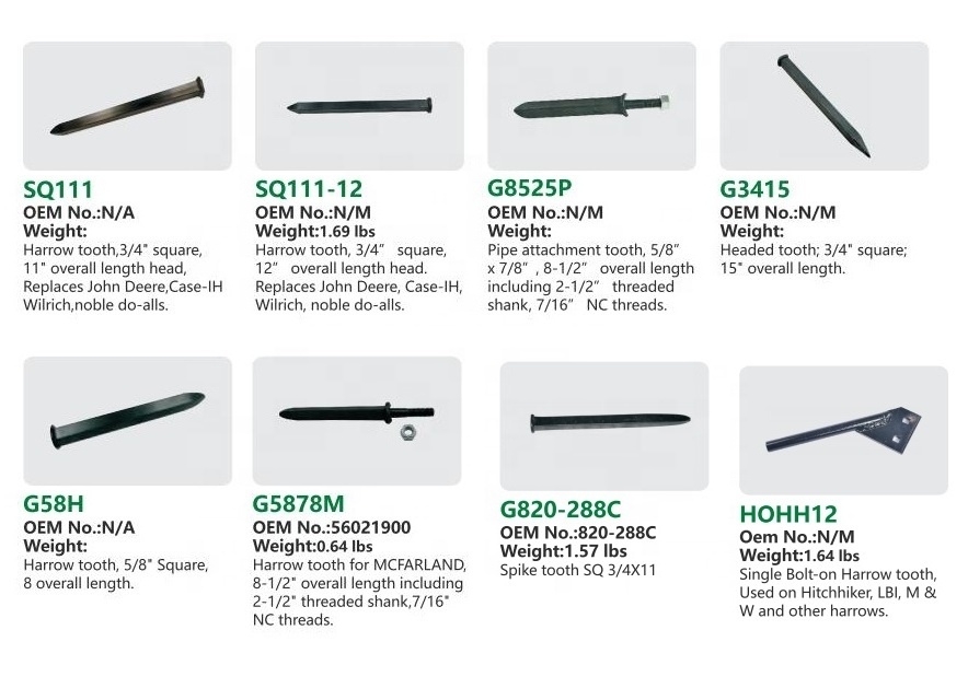 56021900 Spike Harrow Tooth for McFARLANE Tillage Equipment Agricultural machinery Parts