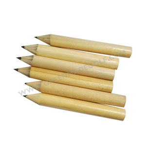 Natural round wooden pencil mini HB pencil short golf pencils custom