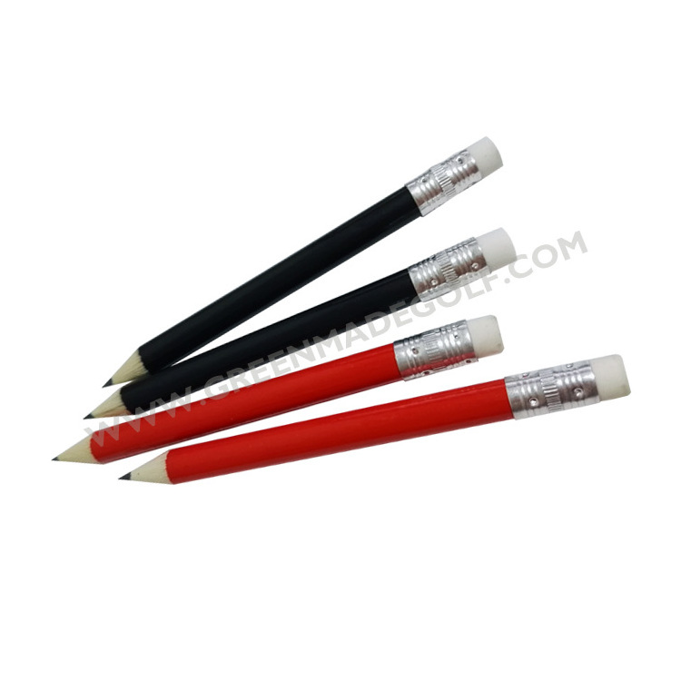 Natural round wooden pencil mini HB pencil short golf pencils custom