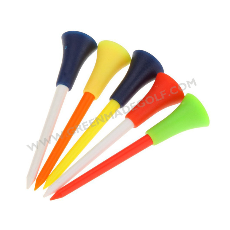 Hot sale rubber top plastic golf tees bulk solf rubber tee winter golf tees