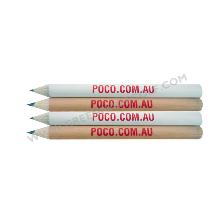 Natural round wooden pencil mini HB pencil short golf pencils custom