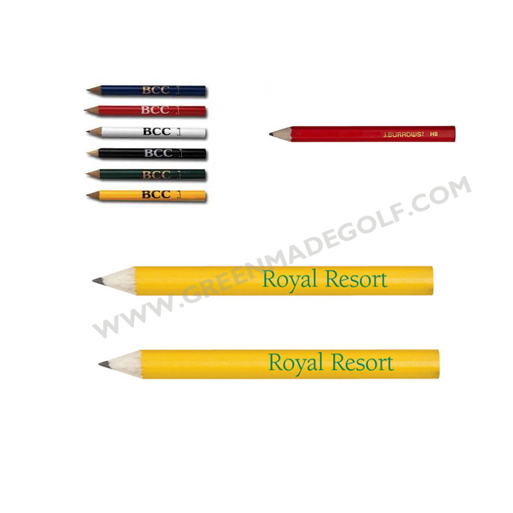 Natural round wooden pencil mini HB pencil short golf pencils custom