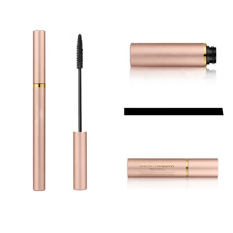 Luxury Rose Gold container vegan mascara private label sky high mascara with 2 mascara brushes