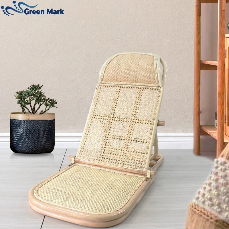 Rattan Wicker Beach Chairs Folding Rattan Sun Swing Lounge Chair Custom Size Logo High Quality Wood Factory Wholesale Outdoor