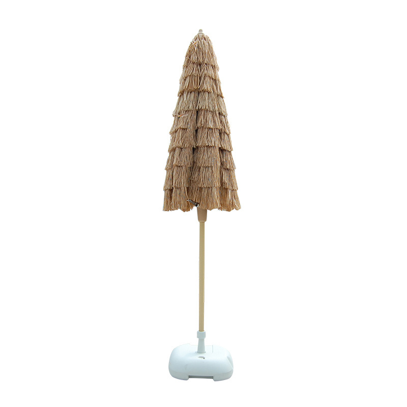 Thatch Beach Umbrella Direct Sales Seagrass Garden Outdoor Hawaii Straw Tassels Beach Umbrella