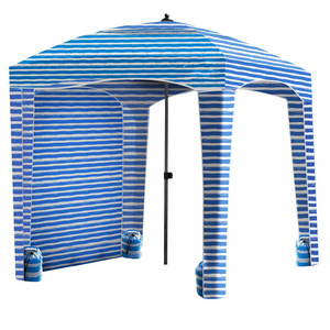 2022 New Style Beach Cabana Umbrella Canopy Sunwall Easy Set up with 4 big sand bags for wind resistant