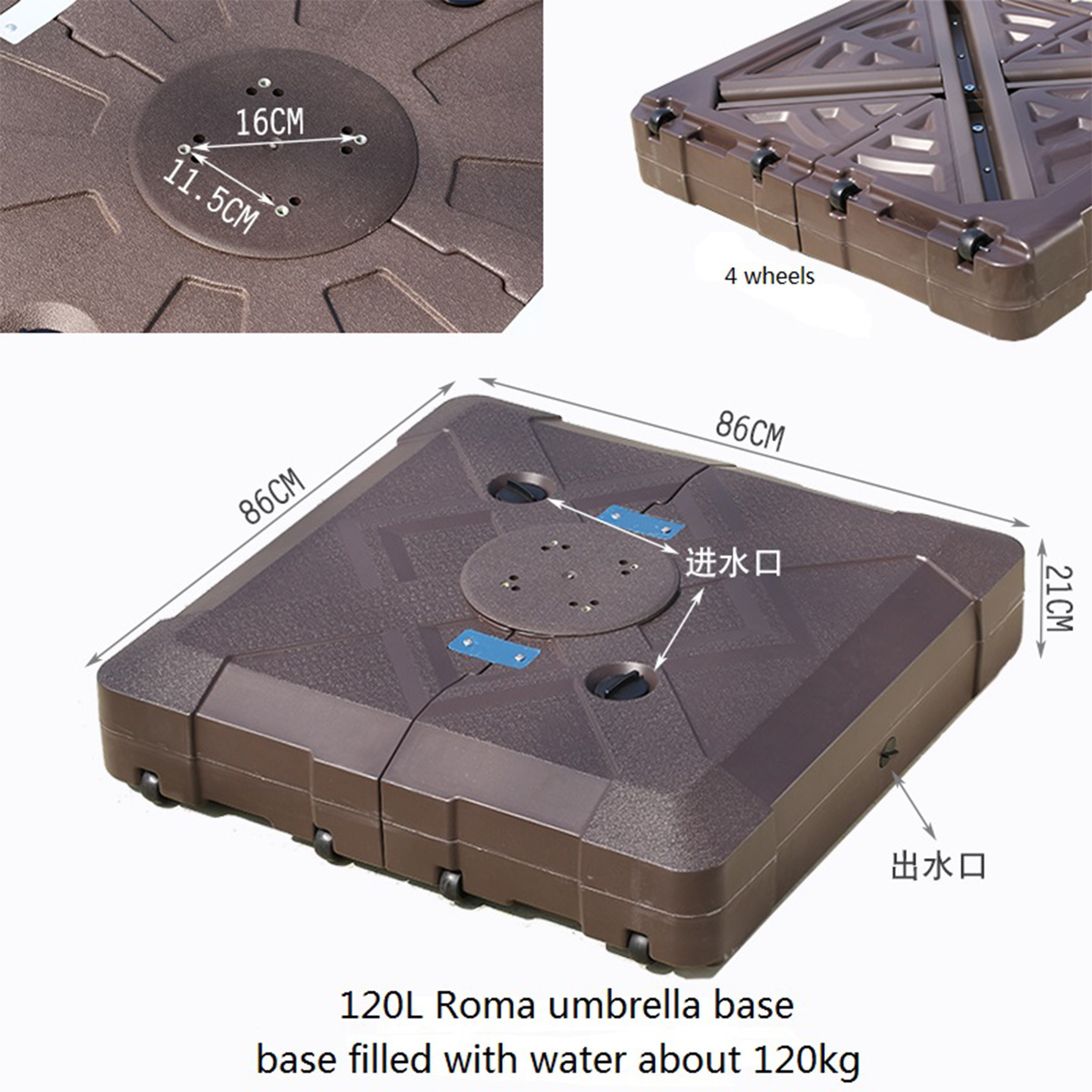 Ideal for Outdoor Use Leisure Patio Round umbrellas,bases Parts/