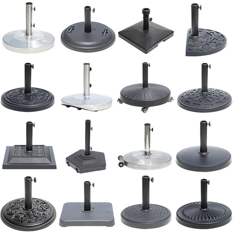 Optional Shape Resin umbrellas bases for Half Patio,umbrellas Available in Deep or Optional Round Shape/