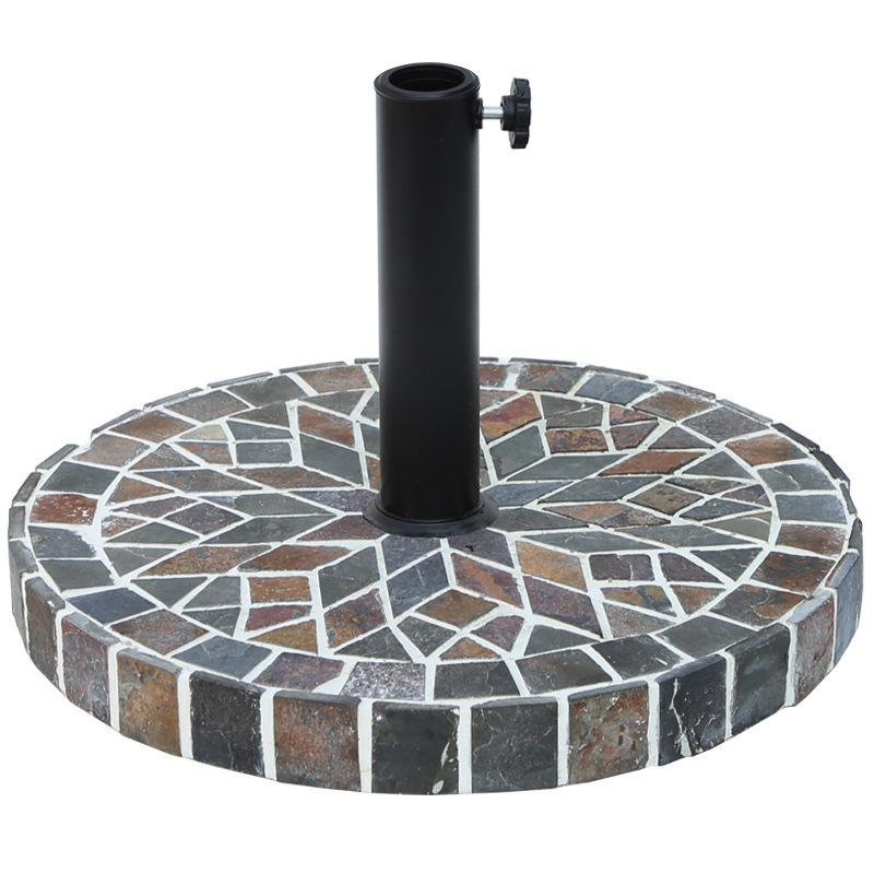 Stylish and Robust 40 kg Square Outdoor Paint Black,Granite umbrellas bases with Wheels/