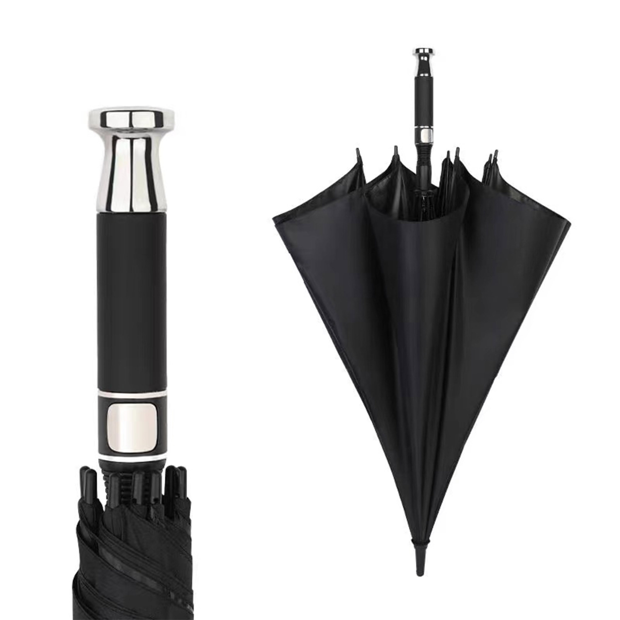 Creative Anime Knife Handle Straight Umbrellas Automatic,Long Handle Large A Unique and Stylish Option/