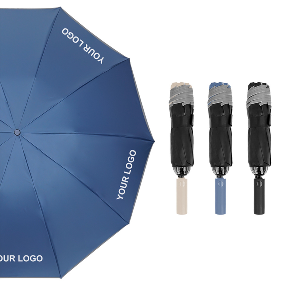 Automatic vinyl Umbrellas fifty fold Sun and rain dual use sun,protection system Korean simple cute wooden handle Umbrellas/