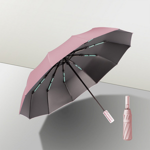 exclusive supply travel Umbrellas black pongee,waterproof auto open 10 ribs folding uv automatic Umbrellas/