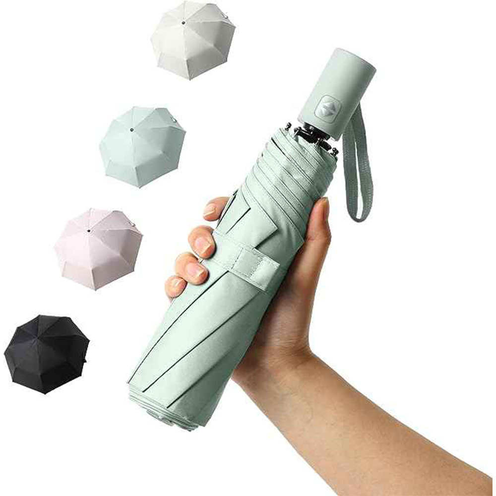 Fold Button Innovative Solar Umbrellas Promotion,Reflective Strip Full Automatic LED Flashlight Reverse Rain Umbrellas/