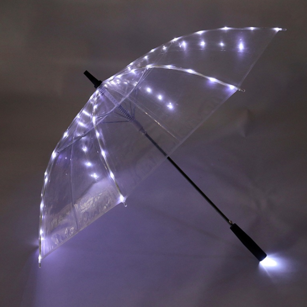 wedding Umbrellas 7 Colors Color Changing Transparent,Umbrellas LED Flashlight For Night led Umbrellas/