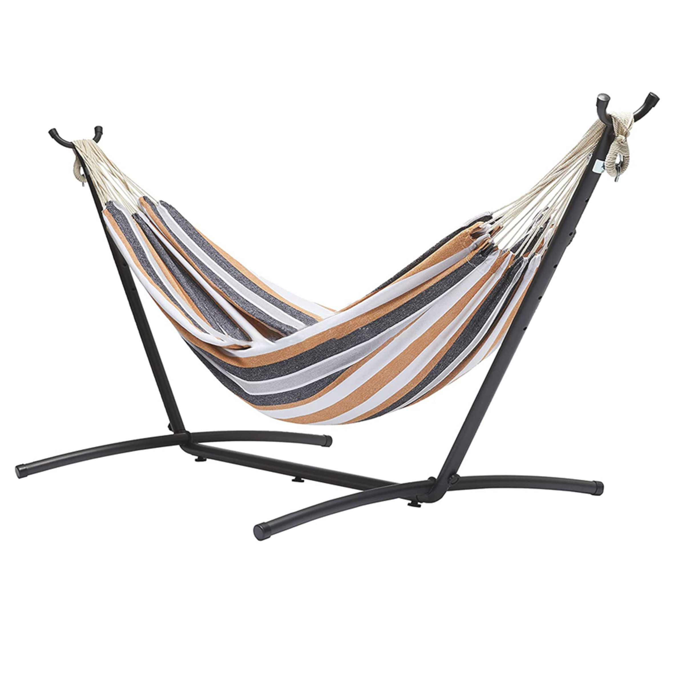 Garden Hammock With Stand Outdoor Ultralight Camping Hammock,Portable Metal Frame Hammock Bed with Stand/