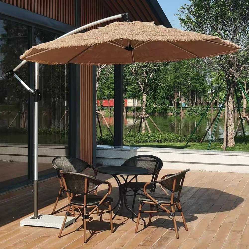 China Small Luxury Decorative Cheap Fashion Light,Outdoor Beach Promotion PP Grass Straw Umbrellas With tasselss/