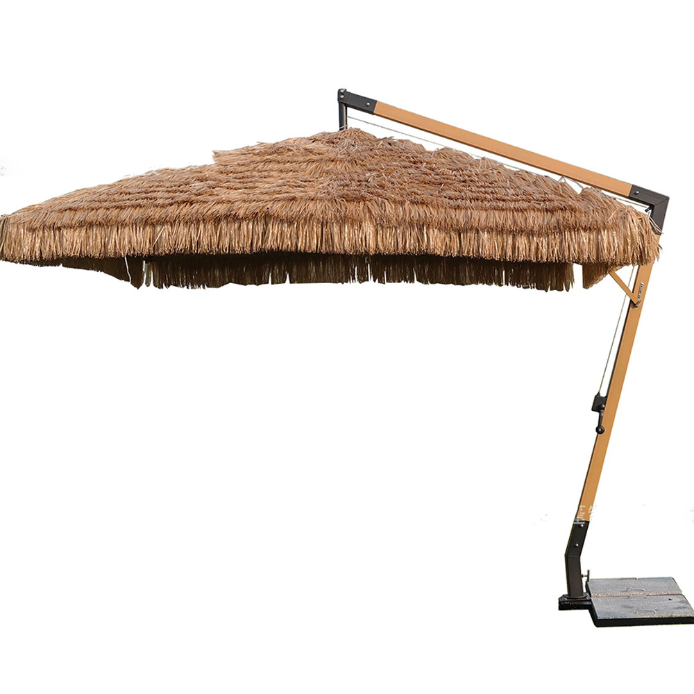 High Quality Outdoor Hawaii Parasol Raffia Thatch,Beach Umbrellas Thatch Roof Straw Umbrellas With Tilt/