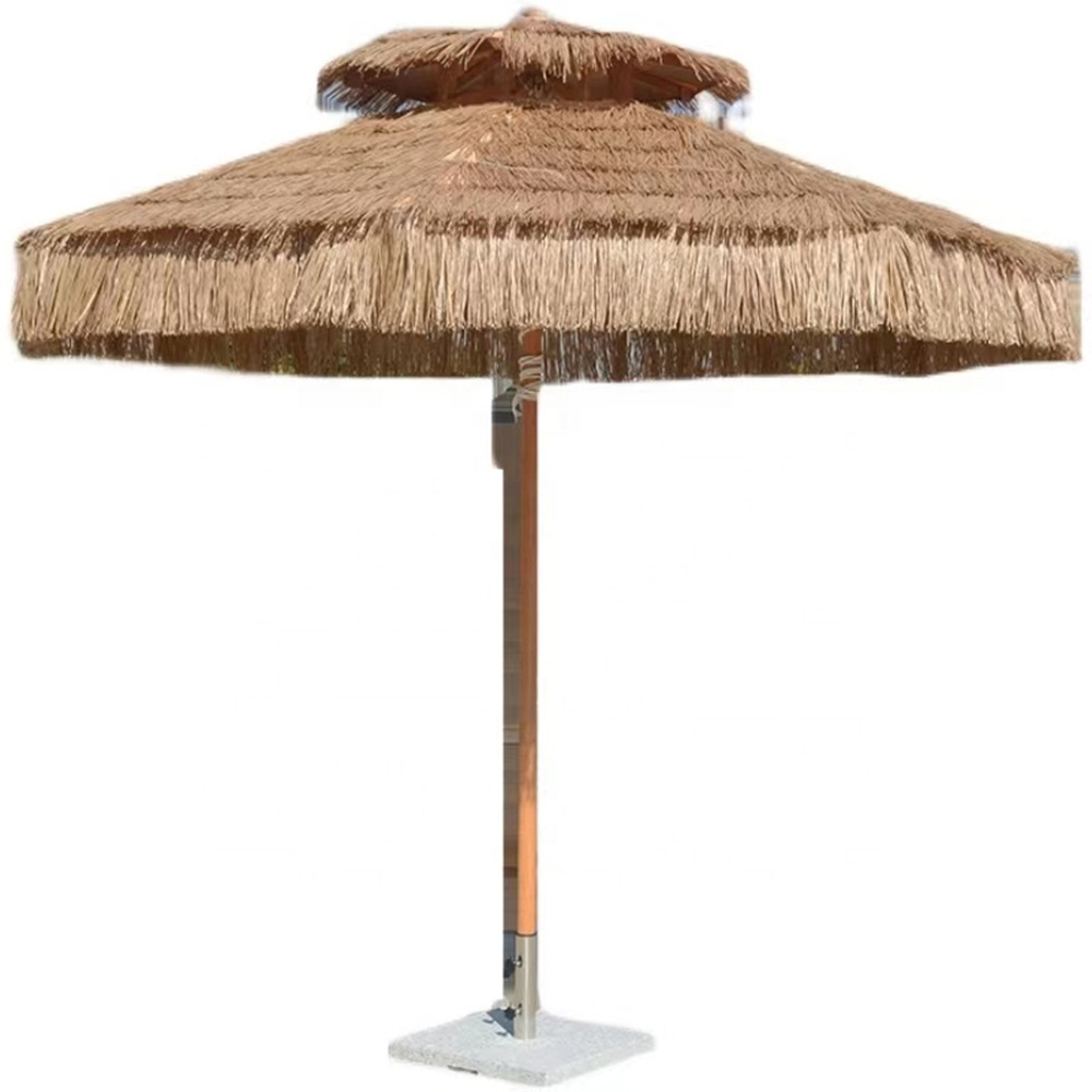 High Quality Outdoor Hawaii Parasol Raffia Thatch,Beach Umbrellas Thatch Roof Straw Umbrellas With Tilt/