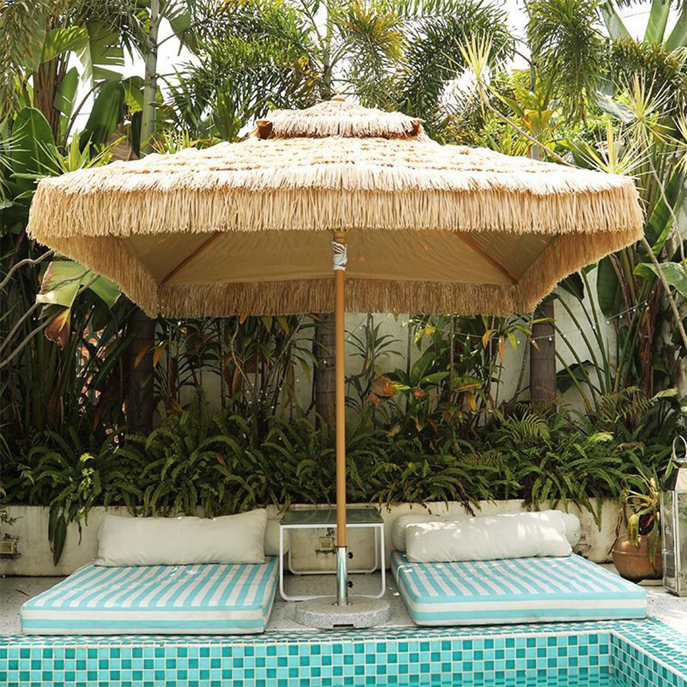 Promotional Beach Big Umbrellas Modern Strong Beach,Garden Courtyard Umbrellas Commercial Outdoor Beach Straw Umbrellas/