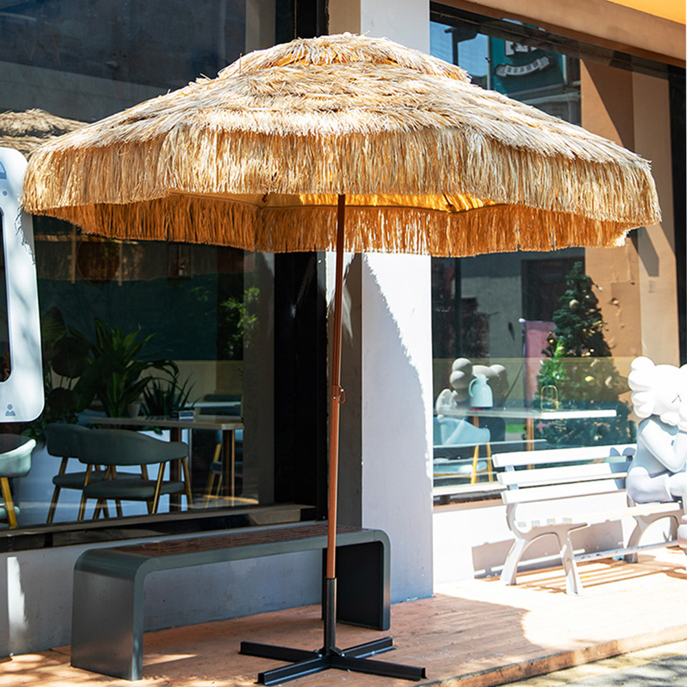 Beach canopy sun shade bamboo thatch big,Umbrellas portable thatched natural palm leaf parasol Umbrellas/