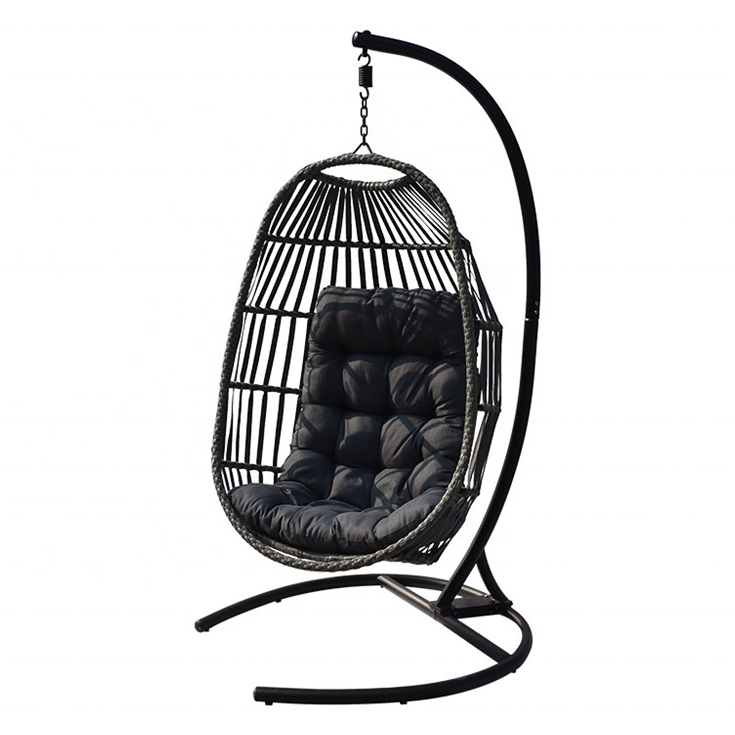 Modern safe luxury patio balcony garden home outdoor PE rattan,wicker swing hanging basket Chairs egg Chairs/